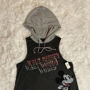 New Official Disney Parks Mickey Tank w/ Hoodie